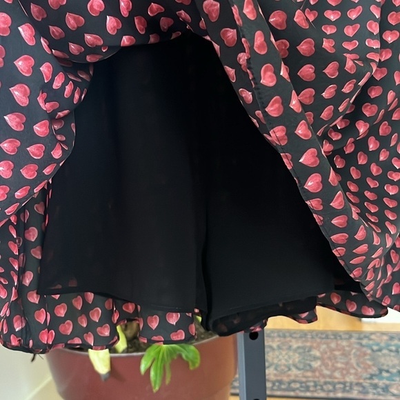 ZARA Heart Print Babydoll Mini Dress NWT Size Large - Picture 9 of 15